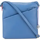Mywalit Milano Crossbody-laukku Nahka 24 cm Sininen