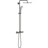 GROHE Euphoria System 310, Suihkujärjestelmä termostaattisekoittimella seinäasennukseen, Brushed Hard Graphite