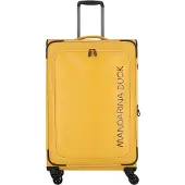 Mandarina Duck Eco Coated 4-pyöräinen vetolaukku L 78 cm Laajennettava Keltainen