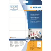 Herma 5081, Valkoinen, Suorakulmio, Irroitettava, Paperi, Matta, Laser/Inkjet