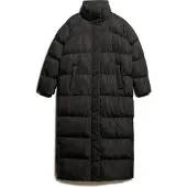 Superdry for woman. W5011800A Long black quilted coat (S), Casual, Recycled Polister, Sustainable