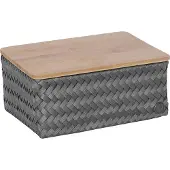 Handed By - Top Fit Medium Säilytyskori kannella 24x18x11 cm Dark Grey
