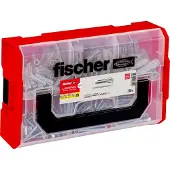 Fischer 532891, Ruuvi- ja seinäpistokesarja, Betoni, Metalli, Muovi, Harmaa, 105 kpl, Laatikko