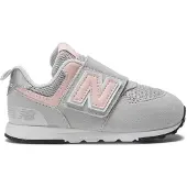 New Balance unisex for kids. NW574V1 Trainers 574 New-b grey (25.5 W), Flat, Velcro, Casual, children's fashion