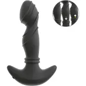 ANOS - prostate vibratori - liikkuva rengas - silikonia - musta