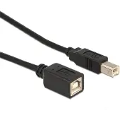 DeLOCK 83429, 5 m, USB B, USB B, USB 2.0, Uros/naaras, Musta