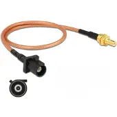 DeLOCK 89676, 0,3 m, RG-316, FAKRA A, SMB, Musta, Ruskea, Kulta