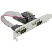 DeLOCK Sarjaportti DB9 x2, PCIe x1 -lisäkortti