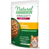 NATURAL TRAINER Säästöpakkaus: 44x85g suikaleet kastikkeessa kanaa märkäruokaa kissoille