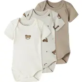 Name it Nbnbody 3P Ss Pumice Bear Noos - Beige - 80