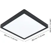 Eglo ARGOLIS 2 ULKOKATTO 285X285 MUSTA