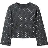 LMTD Nlfdosso Ls Rouched Short Top - Black - 170-176