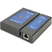 Digitus DN-14001-2, PoE-testeri, RJ-45, Jatkuvuustestaus, Ristikytkentätesti, PoE testing, Suojaustestaus, Oikosulkutestaus, musta, 120 mm, 190 mm