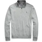 Ralph Lauren Luxury Jersey Quarter-Zip Pullover - Grey - S