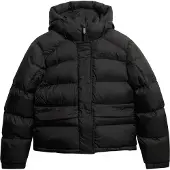 Superdry for woman. W5011976A Puffer jacket black (S), Casual, Sustainable, Recycled nylon