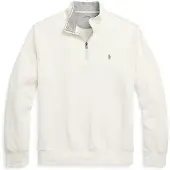 Ralph Lauren Luxury Jersey Quarter-Zip Pullover - White - XS