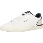 Pepe Jeans for man. PMS300011 Trainers Kenton Campus white (41), Flat, Laces, Casual