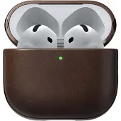 Nomad Modern Leather Case for AirPods 4 Rustic Brown