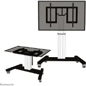 NeoMounts 42-100" motorised floor stand, liikuteltava teline, hopea