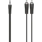 Hama Cable Audio 3.5-2x RCA Black 0.75m