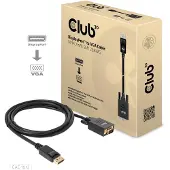 Club 3D Displayport - VGA -näyttökaapeli, 2m, musta