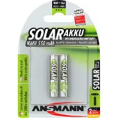 Ansmann Solar NiMH Ladattava Micro AAA -akku 550mAh - 2 Kpl.