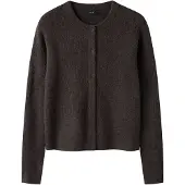 LMTD Nlfkleave Ls Short Knit Cardigan Noos - Brown - 146-152