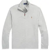 Ralph Lauren Estate-Rib Quarter-Zip Pullover - Grey - XL