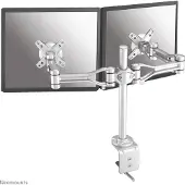 NeoMounts FLAT SCREEN DESK MOUNT (CLAMP) 2 SCREENS SILVER (FPMA-D1030D)