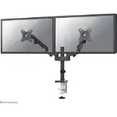 NeoMounts 17-27" x2 Desk Pole Mount, näyttövarsi pöydälle kahdelle näytölle, musta
