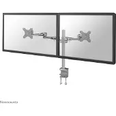 NeoMounts FLAT SCREEN DESK MOUNT (CLAMP) 2 SCREENS SILVER (FPMA-D935D)