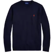 Ralph Lauren Cotton Crewneck Sweater - Navy - XS
