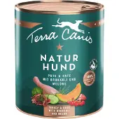 Terra canis 12x800g Naturhund kalkkunaa & ankkaa parsakaalin & melonin kera