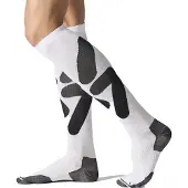 Seger Unisex Comfort Light Reduct Compression White Urheilusukat 43-45