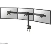 NeoMounts 10-27" x3 Triple Desk Mount, näyttövarsi pöydälle kolmelle näytölle, musta