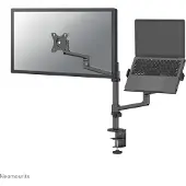 NeoMounts NEXT LITE LAPTOP + SCREEN DESK MOUNT (CLAMP/GROMMET) 1 SCREEN BLACK (DS20-425BL2)