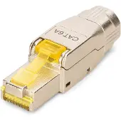 Digitus DN-93638, RJ-45, Hopea, Keltainen, Uros, Suora, Cat6a, Nikkeli/Kulta