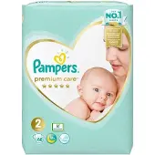 Pampers Premium Care Size 2 kertakäyttövaipat 4-8 kg 68 kpl