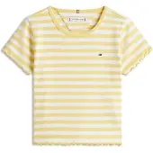 Tommy Hilfiger Paita 'ESSENTIAL' sitruuna / valkoinen