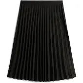 Tommy Hilfiger Fluid Pleated Pull On Midi Skirt - Black - 36
