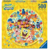 Ravensburger Sponge Bob 500P Round - Yellow - ONE SIZE