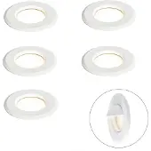 QAZQA 5 modernin valkoisen maavalaisimen sarja sis. LED IP67 - Linsey