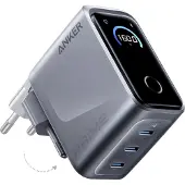 Anker 160W Prime Charger, GaN-verkkovirtalaturi, 3x USB-C, harmaa
