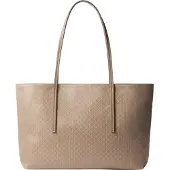 Calvin Klein Emblem Aop Tote W/ Pouch - Beige - ONE SIZE