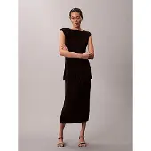 Calvin Klein Plisse Midi Skirt - Black - S