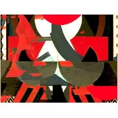 Artgeist Art kokoonpano punaisella fototapetti