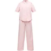 Calvin Klein Ss Shirt Pant Set - Pink - L