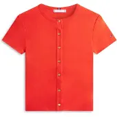 Tommy Hilfiger Neuletakki laivastonsininen / oranssi / punainen / valkoinen