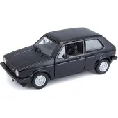 Bburago Pienoismalli - - Volkswagen Golf Mk1 (1979) - Mittakaava 1:24 - Väri Musta - Täydelliset Yksityiskohdat
