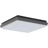 LUCANDE LED ulko Amra, 30 cm, kulmikas, antrasiittipunainen Amra, Musta, Synteettinen materiaali, Moderni,